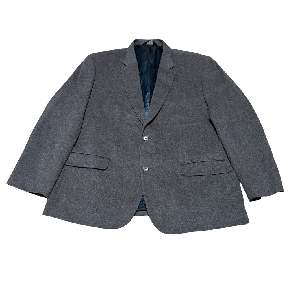 Jos A Bank Sport Coat Silk Wool Blend Blazer Gray Tailored Fit Size 50R 25 x 33